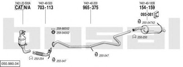 BOSAL 050.980.04 Exhaust System